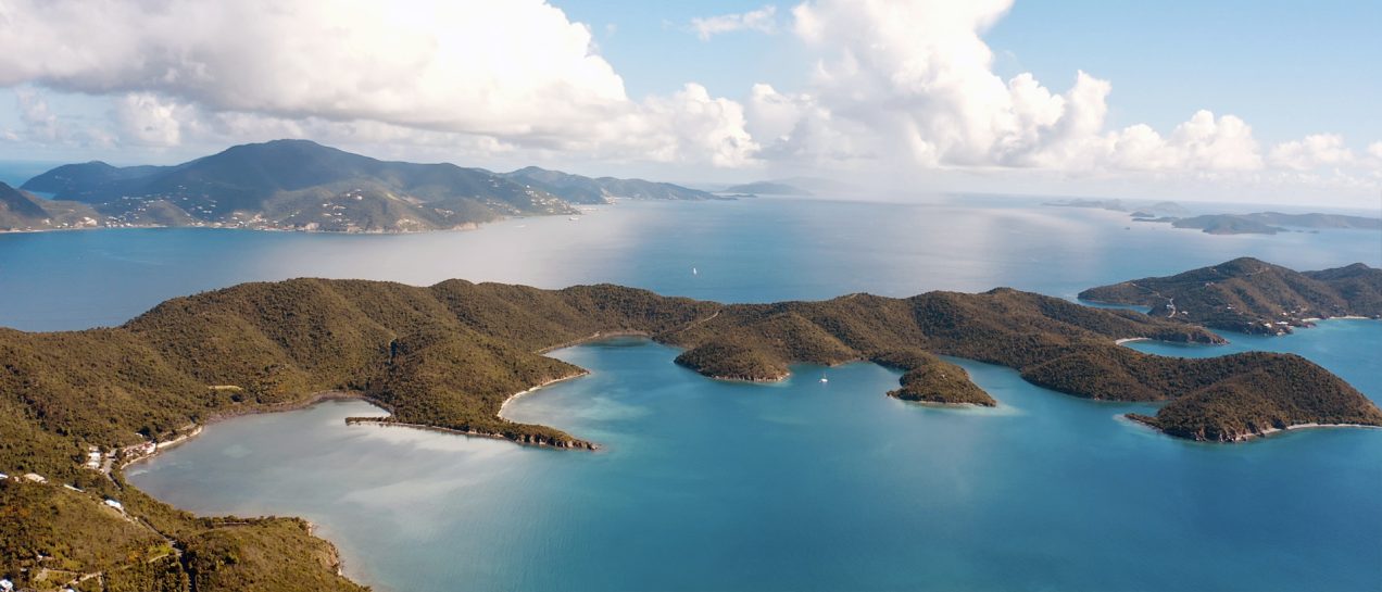 US Virgin Islands landscape bay sea and mountains