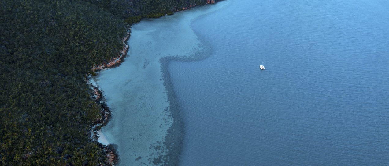 Australias seaside blur sea and guided catamaran