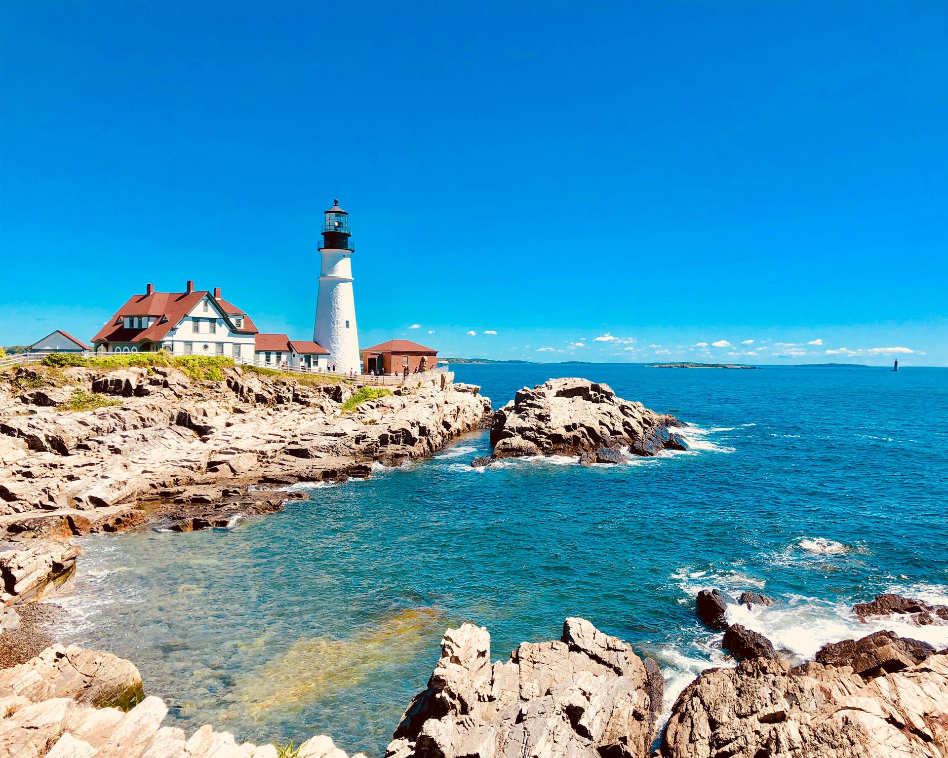 US lighthouse in bay