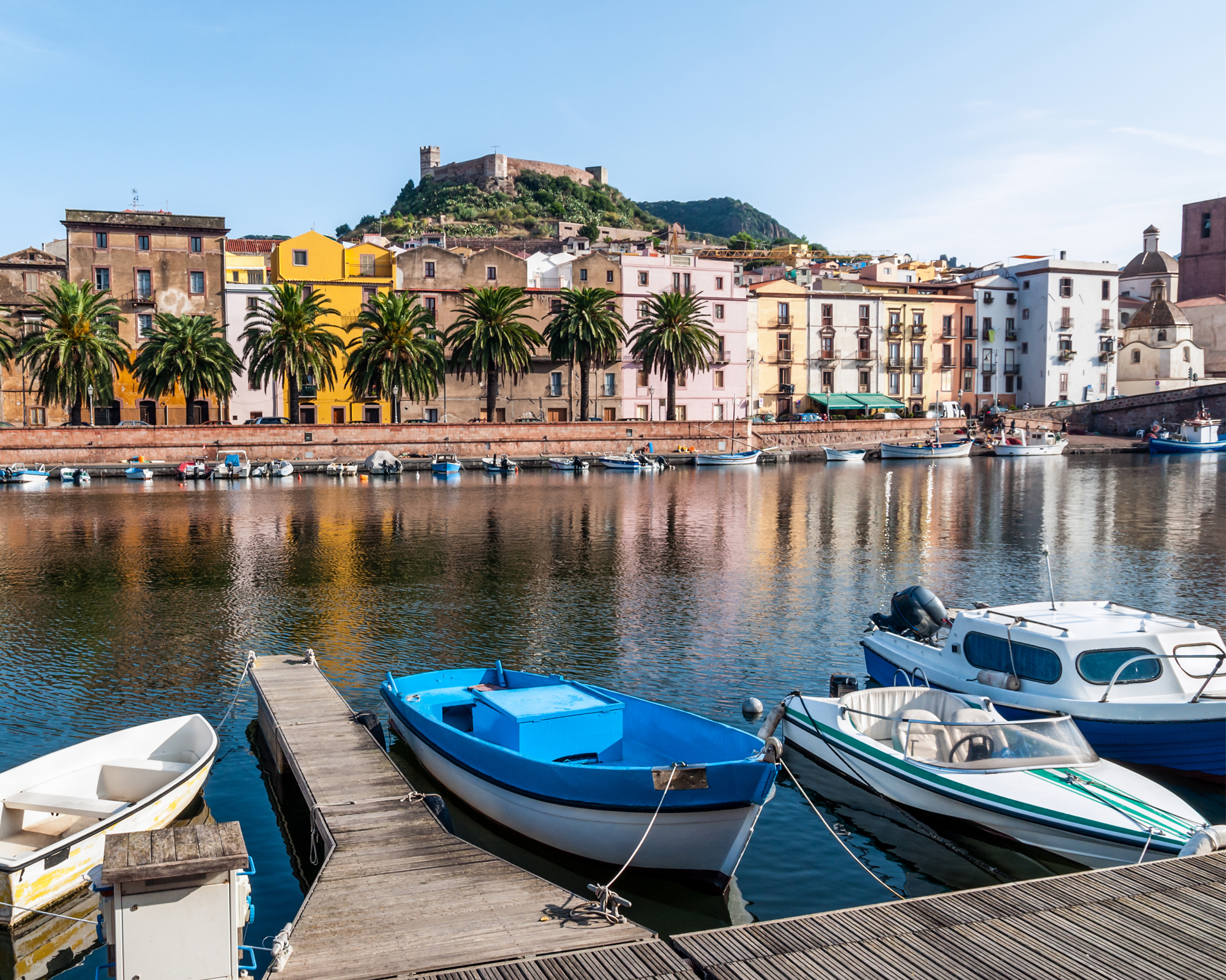 Sardinia colorful port italian landscape