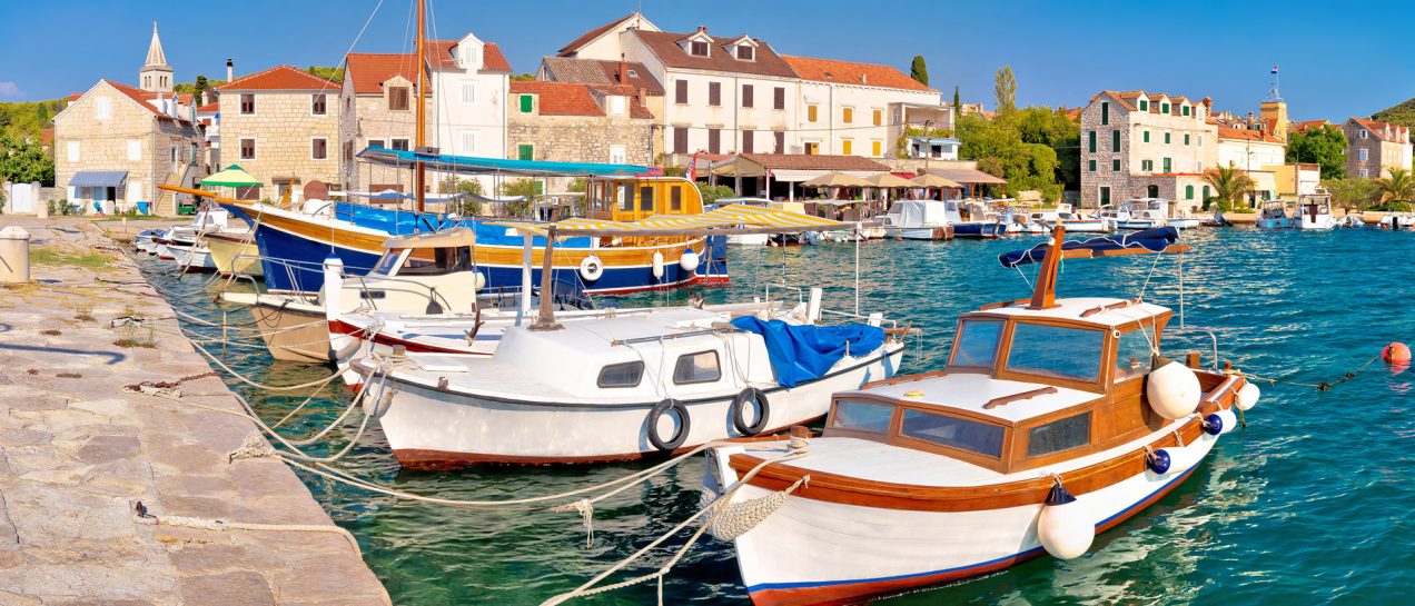 Sibenik sailboat charter port colorful